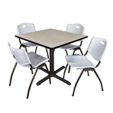 Cain Cain,36",Square Breakroom Table,4 M Chrs TB3636PL47GY