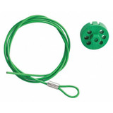 Brady Cable Lockout,Green,5 ft. L Cable 122255