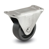 Shepherd Hardware Plate Caster,Rigid,Polyolefin,3 1/4"H PRQ25123ZN-3E