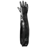 Neoprene Shoulder Length Gloves, Black, Smooth, Large
