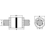 Thomson Ball Bushing,Bore Dia 1.250 In SSU20