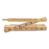Red End® Folding Wood Rule with Extension, 6 ft L, Wood, 6 in Extension, SAE