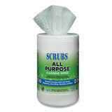 All Purpose Cleaning Wipes, 80 wipes, over-sized cannister, 9 in x 12 in