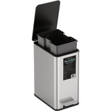 Ninestars 2.6 Gal. Slim Brushed Stainless Steel Pedal Trash Can XZD-10-88 601409