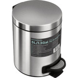 Ninestars 1.3 Gal. Foot Pedal Round Trash Can SOT-5-1 601533