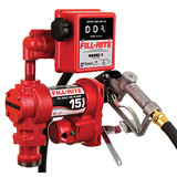 12 Volt DC 15 GPM (57 LPM) Pump with Liter Meter, Hose and Manual Nozzle FR1211HL