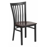 Flash Furniture Restaurant Chair,School Back,Wal Seat XU-DG6Q4BSCH-WALW-GG
