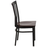 Flash Furniture Restaurant Chair,School Back,Wal Seat XU-DG6Q4BSCH-WALW-GG