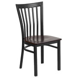 Flash Furniture Restaurant Chair,School Back,Wal Seat XU-DG6Q4BSCH-WALW-GG