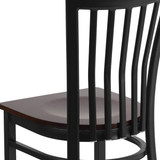 Flash Furniture Restaurant Chair,School Back,Wal Seat XU-DG6Q4BSCH-WALW-GG