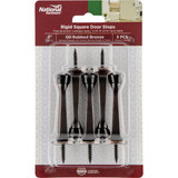 National Hardware 3 In. Oil Rubbed Bronze Rigid Square Door Stop (5-Pack)