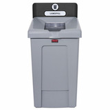 Rubbermaid Commercial Recycle Station,Color Black,40.12" H 2171554