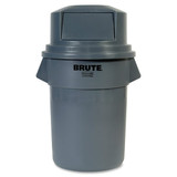 Rubbermaid Commercial Trash Can Top,Dome,Swing Closure,Gray FG265788GRAY