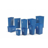Rubbermaid Commercial Desk Recycling Container,Blue,3-1/4 gal. FG295573BLUE