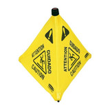 Rubbermaid Commercial Soft Safety Sign,Yellow,30 in H FG9S0100YEL