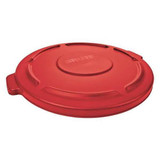 Rubbermaid Commercial Trash Can Top,Flat,Snap-On Closure,Red FG265400RED