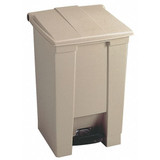 Rubbermaid Commercial Step On Trash Can,Rectangular,8 gal.,Red FG614300RED