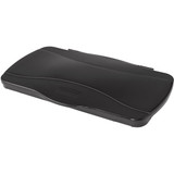 Rubbermaid Commercial Trash Can Top,Flat,Hinged Closure,Black FG267400BLA
