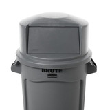 Rubbermaid Commercial Trash Can Top,Dome,Swing Closure,Gray FG263788GRAY