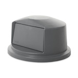 Rubbermaid Commercial Trash Can Top,Dome,Swing Closure,Gray FG263788GRAY