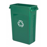Rubbermaid Commercial Desk Recycling Container,Green,7 gal. FG295606GRN