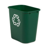 Rubbermaid Commercial Desk Recycling Container,Green,7 gal. FG295606GRN