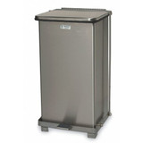 Rubbermaid Commercial STEP CAN DEFENDERS SQ,25L-6.5G,SS FGST12SSPL