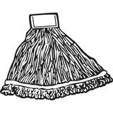 Rubbermaid Commercial Wet Mop,Blue,Cotton/Synthetic FGD25306BL00