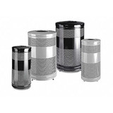 Rubbermaid Commercial Trash Can,25 gal.,Black,Steel FGS3ETBKPL