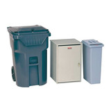 Rubbermaid Commercial Confidential Waste Container,Gray,23gal. FG9W1500LGRAY