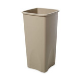 Rubbermaid Commercial Trash Can,Square,23 gal.,Beige FG356988BEIG