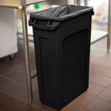 Rubbermaid Commercial Utility Container,23 gal.,Black FG354060BLA