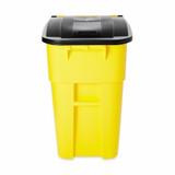 Rubbermaid Commercial Trash Can,50 gal.,Yellow,Plastic FG9W2700YEL