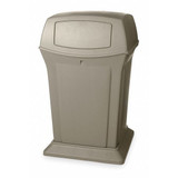 Rubbermaid Commercial Trash Can,45 gal.,Black,Plastic FG917388BLA