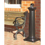 Rubbermaid Commercial Cigarette Receptacle,1 gal.,Black FG9W3000BLA