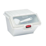 Rubbermaid Commercial Bulk Storage Bin,10lb,w/Scoop and Lid FG9G6000WHT