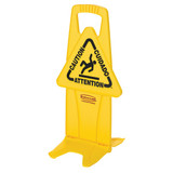 Rubbermaid Commercial Floor Sign,Yellow,Polypropylene,25 in H FG9S0900YEL