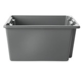 Rubbermaid Commercial Stack and Nest Ctr,Gray,Solid,Plastic FG172100GRAY