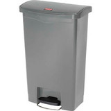 Rubbermaid Slim Jim 1883606 Plastic Step On Container Front Step 24 Gallon - Gra