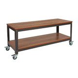 Flash Furniture TV Stand With Casters,Livingston Brown NAN-JN-2522TR-GG