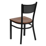 Flash Furniture Restaurant Chair,Grid Back,Cherry Seat XU-DG-60115-GRD-CHYW-GG