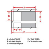 Brady Therm Transfer Label,Self Lam,2.25x2 THT-67-427-1.5