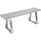 Global Industrial Locker Room Bench Plastic Top with Trapezoid Legs 48""W x 12""