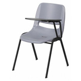 Flash Furniture Tablet Arm Chair,Left Hand Flip-Up,Gray RUT-EO1-GY-LTAB-GG