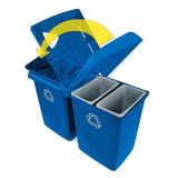 Rubbermaid Commercial Recycling Station,Blue,92 gal. 1792372