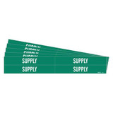 Brady Pipe Marker,Adhesive,White,Supply,PK5 7282-4-PK