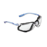 Virtua™ CCS Protective Eyewear, Clear Polycarbonate Lens, Anti-Fog, Clear Plastic Frame, Light Blue Temple, +2.5 Diopter
