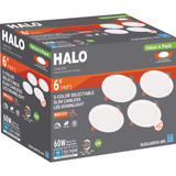 Halo 6 In. 900 Lm. 5CCT Canless LED Light (4-Pack) HLBSL609FS5-4PK 527630