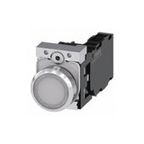 Siemens IllumPushButton,FullVolt,White,1NO/1NC 3SU1153-0AB60-1FA0