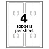 Avery Dennison Bag,Topper Labels,White,PK40 22801